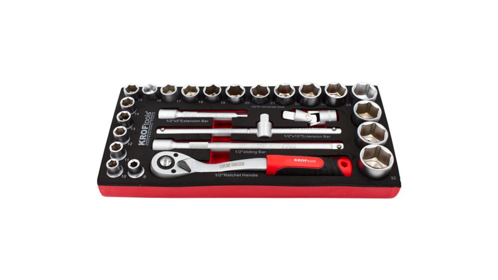 1/2″ SOCKETS AND RATCHET SET 25PCS Ref: 8515